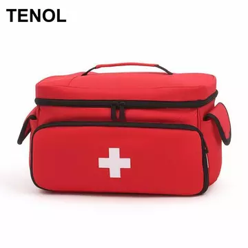 Túi sơ cứu có tay cầm Túi sơ cứu có tổ chức nhiều ngăn màu đen