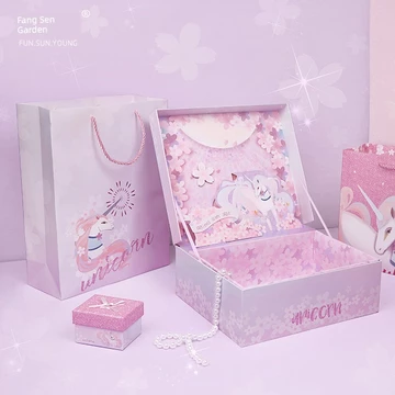 hộp đựng quà noel hộp đựng quà sinh nhật Fangsenyuan Ngày Lễ Hộp Quà Tặng Rỗng Hộp Quà Ngày Lễ Tình Nhân Cảm Giác Cao Cấp Gửi Bé Trai Bạn Gái Hộp Quà Sinh Nhật Kích Thước Lớn