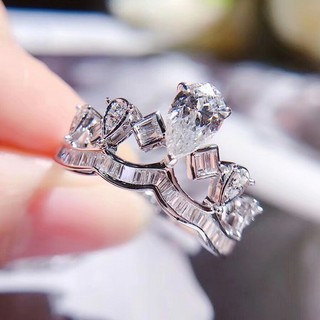 Women's Moissanite Wedding Ring by kaiweierzhubao858