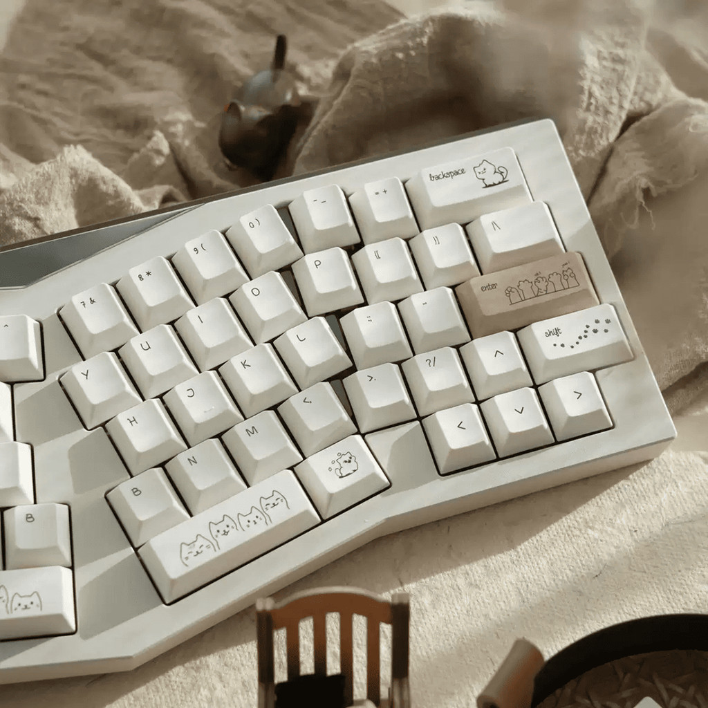 Bộ Keycap Ure Sand Cat 152 Phím Cherry Profile PBT Dye-Sub, Theme Mèo Cát Beige Brown, Stem MX, Nhiều Layout | BigBuy360 - bigbuy360.vn