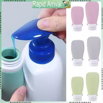 Lun 60 90ml Chai Kích Thước Du Lịch Cho Đồ Vệ Sinh Silicone Hộp Đựng Du Lịch Chống Rò Rỉ Phụ Kiện Du Lịch Có Thể Đổ Lại Cho Sham