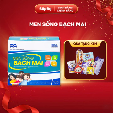 Men sống Bạch mai Men vi sinh cho bé Tiêu chảy Táo bón Rối loạn tiêu hóa cho trẻ 3 chủng lợi khuẩn