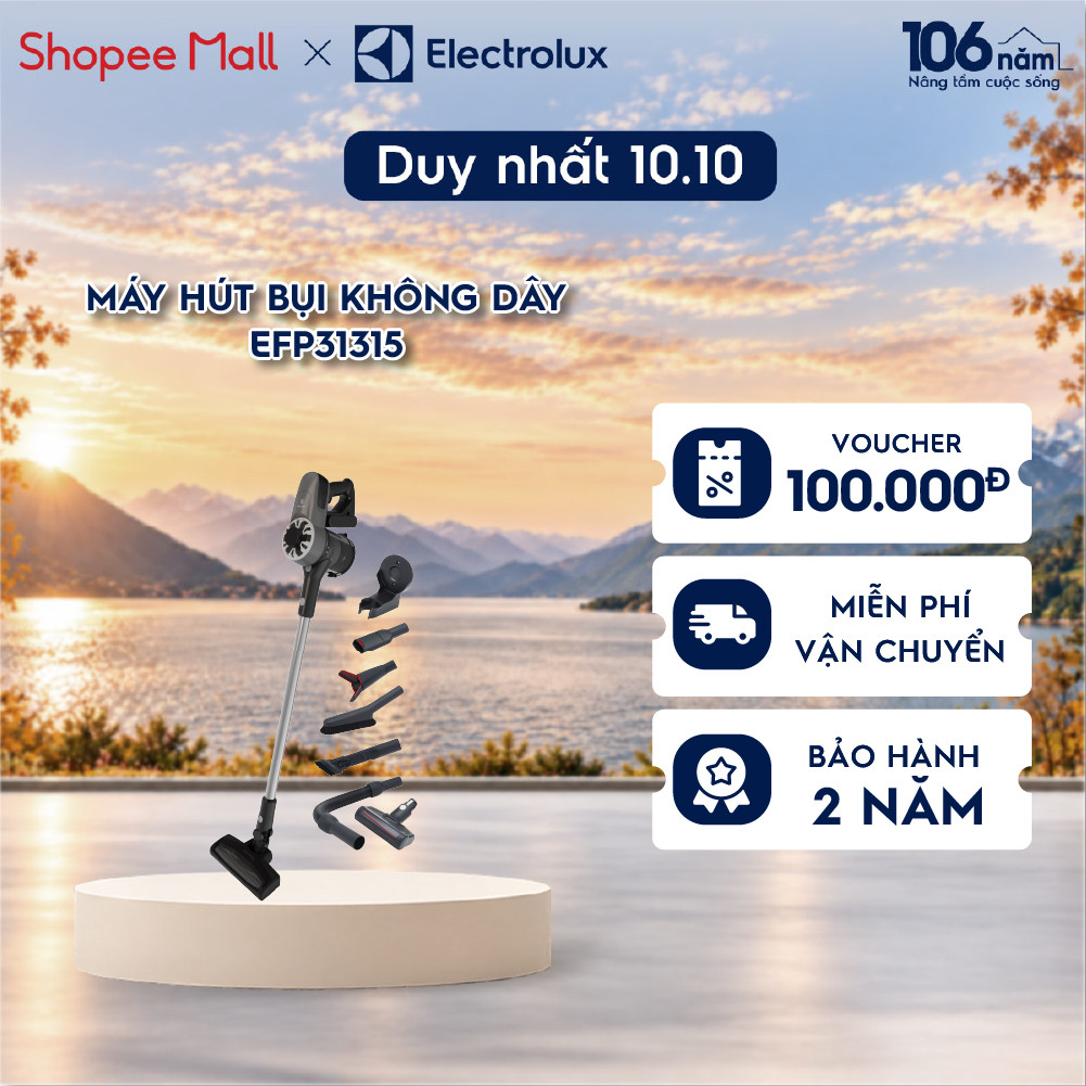 Free giao hàng - Máy hút bụi cầm tay không dây Electrolux UltimateHome 300 EFP31315 - Hiệu suất cao