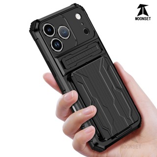 Dành Cho iphone 17 Pro Max / 17 Air Case Có Giá Đỡ Thẻ Khe Cắm Quân Sự Hạng Nặng Chống Sốc Cứng Bảo Vệ Dày