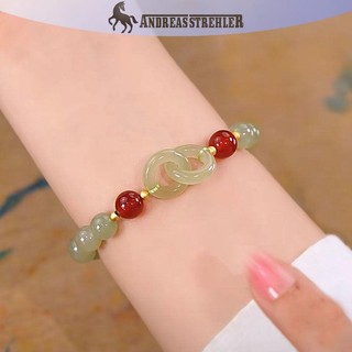 Onetimingfine Vòng Tay Hạt May Mắn Cho Nữ Tinh Tế Phong Cách Trung Hoa Khóa Trái Tim Vòng Tay Vòng Tay Trang Sức Thời Trang Phụ Kiện Quà Tặng VN