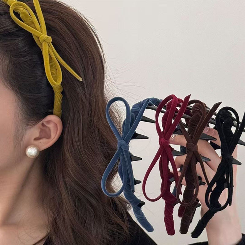 Vòng Tóc Gợn Sóng Nhung Chống Trượt Phong Cách Mới
