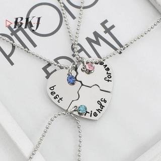 [KJ] 3 Cái / bộ Vòng Cổ Mặt Dây Chuyền Nối Trái Tim Người Bạn Thân Nhất Bff Tình Bạn Cặp Đôi Vòng Cổ Trang Sức Thời Trang [Mới]