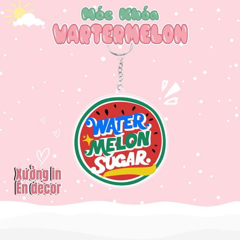 Móc khoá dưa hấu cute -watermelon- Phim Dưa hấu lấp lánh- Sango