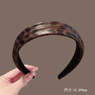 Băng Đô Quấn Rộng Phong Cách Hàn Quốc, Họa Tiết Da Báo, Phù Hợp Mặc Với Dây Buộc Tóc Và Mũ Trùm Đầu