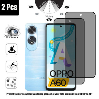 1-2 Chiếc OPPO A60 Kính Cường Lực Chống Gián Điệp Bảo Vệ Màn Hình Riêng Tư Cho OPPO A6 Pro A3 A5i A5 A5X Pro A3X A79 A78 A58 A38 A18 4G 5G Phim Bảo Vệ Kính