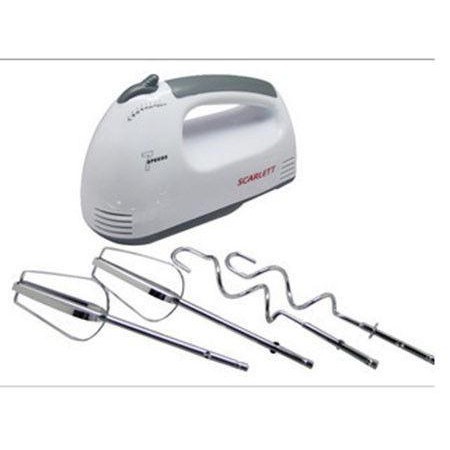 Máy Đánh Trứng Cầm Tay 7 Tốc Độ 260W Đa Năng Siêu Khỏe Kèm 4 Que Inox Đánh Kem Trộn Bột Dễ Dùng