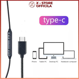 Tai nghe nhét tai Type C có mic, chuẩn AKG, dây dù, full phím, âm thanh hay, cho điện thoại Android - TNAKG