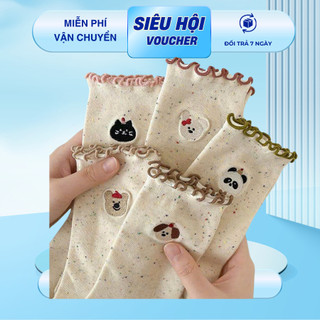 tất cổ bèo tone be xinh xắn cho nữ, tất vớ , M687