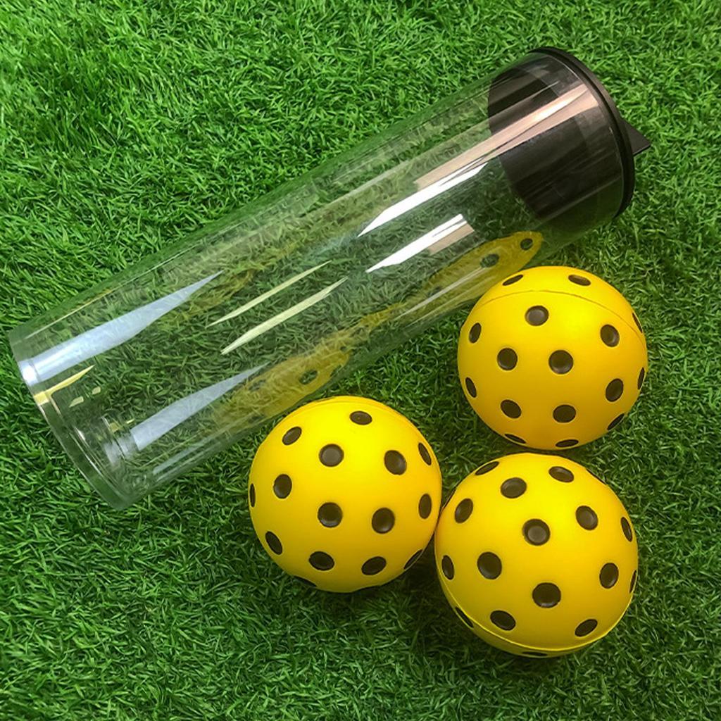 Bóng Pickleball Im Lặng Luyện Tập Trong Nhà Tiếng Ồn Thấp Bóng Im Lặng Bao Gồm 3 Quả Bóng Và Ống Giải Trí