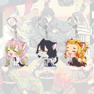 Móc Khóa Mica Keychain Demon Slayer Dễ Thương phụ kiện trang trí chibi dễ thương