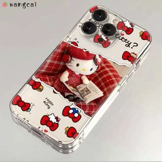 Dành Cho Huawei Nova Y70 11 10 9Z 9 8i 8 7 7i 6 5T SE 4E 3i 2i Mete 60 50 40 40E 30 20 Pro Vỏ Điện Thoại Màu Đỏ Hello Kitty Nơ Kẻ Sọc Hoạt Hình Dễ Thương Trong Suốt Vỏ Mềm Trong Suốt Vỏ bọc