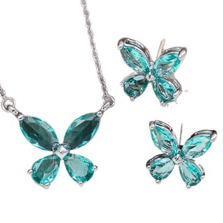 Bông tai bướm nữ màu đỏ corundum spinel, phong cách châu âu mỹ