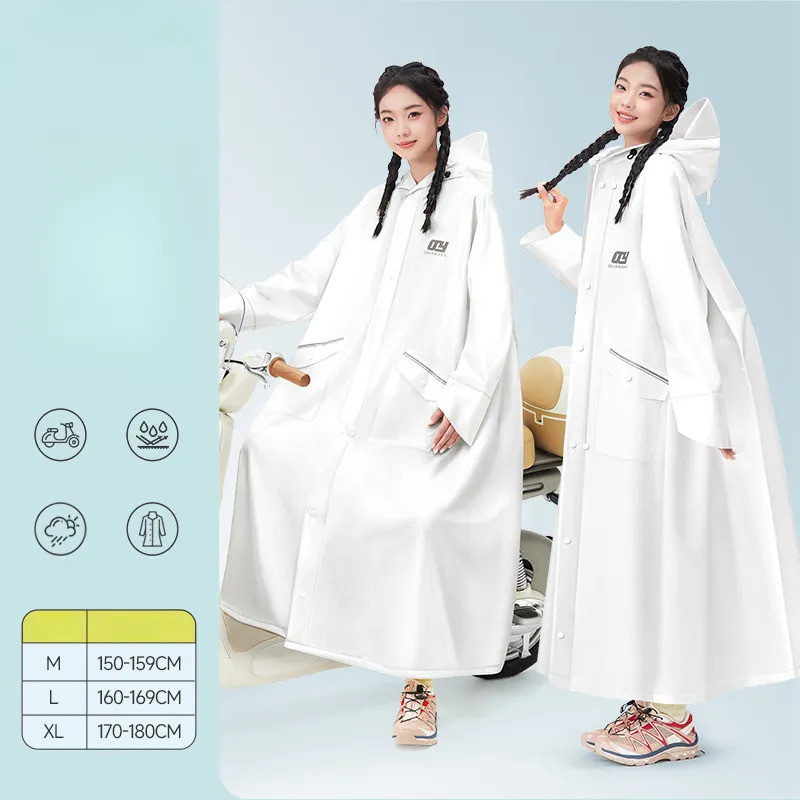 Áo mưa dài thời trang, chất liệu PVC cao cấp, mềm mại và thoáng khí, phù hợp làm áo mưa đi xe máy