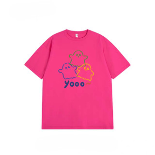 HIIXIIVI Mới Phong Cách Hàn Quốc In Hình Độc Đáo Áo Thun Cotton Thời Trang Oversize Áo Thun Tay Ngắn Nữ Quần Áo Rời Cổ Tròn Top Lives M763