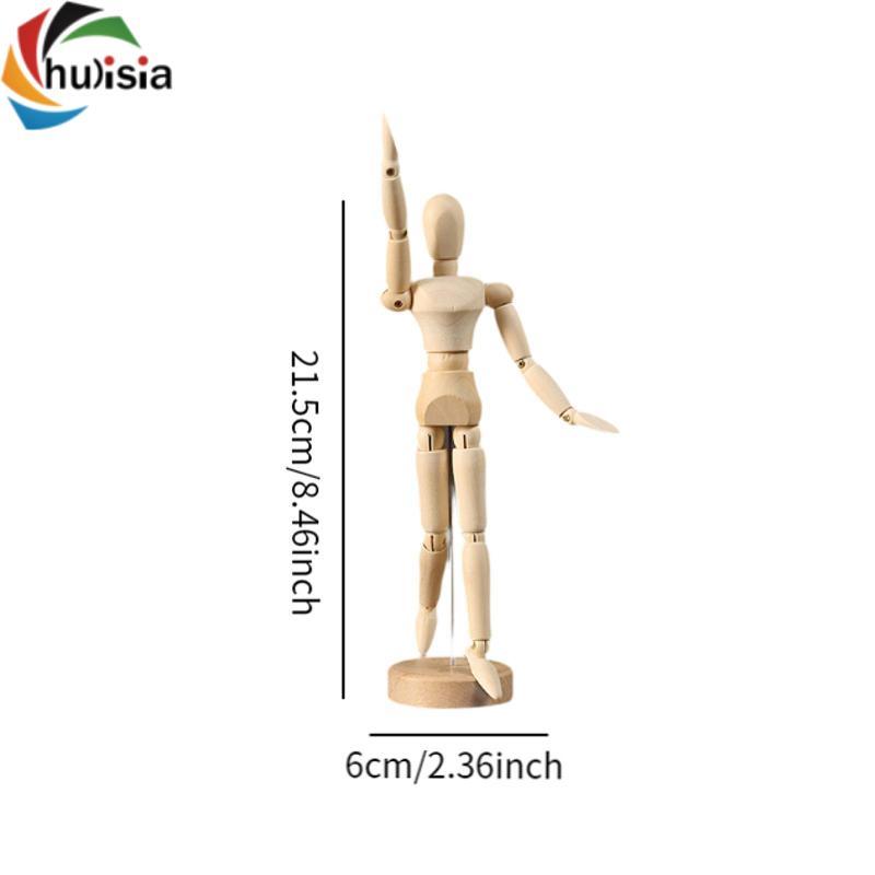 Mô hình rối dành cho nghệ sĩ, Manikin bằng gỗ có khớp nối có thể di chuyển cho bàn làm việc