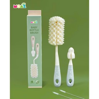 Bộ cọ rửa bình moaz eco 2 màu xám, be đánh bay mọi vết bẩn