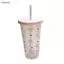 Luckyew Kawaii Chai Nước Thẩm Mỹ Tumbler Cho Đá Cà Phê Nước ép Trà Nơ Dễ Thương Cốc Nhựa Có Nắp Ống Hút Chai Uống Di Động TQ