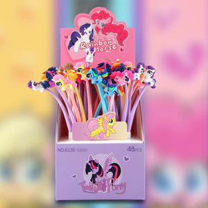 6130 Sản Phẩm Mới Cao Su Mềm Pony Gel Bút Dễ Thương Hình Ngựa Lắc Bút Hoạt Hình Quà Tặng Bút Sáng Tạo Văn Phòng Phẩm 6BCA