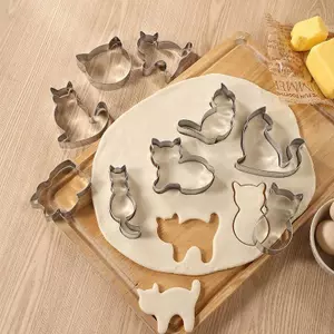 9 Cái Dụng Cụ Cắt Bánh Quy Hình Mèo Con Cắt Bánh Ngọt Khuôn Bánh Quy Dụng Cụ Nướng Bánh Phụ Kiện Nhà Bếp Quà Tặng Tiệc Gia Đình VN