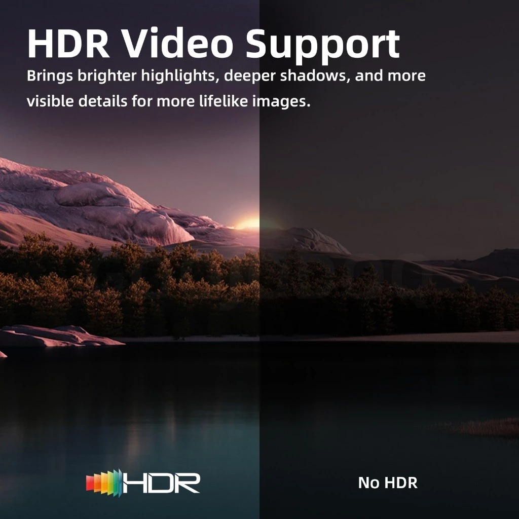 GOOJODOQ Máy chiếu Netflix chính hãng Full 1080P, 300 ANSI Lumens, Hỗ trợ 4K & HDR, Netflix tích hợp, Lấy nét tự động