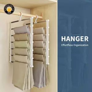 {TB & Bag} Móc treo quần nhiều tầng có thể gập lại năm lớp Ra Tủ quần áo tiết kiệm không gian để lưu trữ quần áo phòng ngủ.