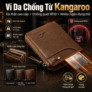 🔥Giá sốc🔥【Da Kangaroo】Ví chống từ chống trộm | Chống từ ví da thật cao cấp | Đa năng ví nhiều ngăn đựng thẻ