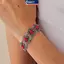 MAKY Vintage Dân Tộc Bohemian Lắc Tay Nữ Vợ Đi Biển Khắc Họa Tiết Hình Bầu Dục Đá Đỏ Vòng Tay Có Thể Điều Chỉnh Cổ Tay Trang Sức VN