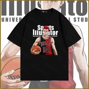 Slam Dunk thoải mái áo thun mềm mại Sakuragi Hanamichi áo thun mùa hè Anime tay ngắn