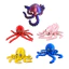 < Pluscloth > Đồ chơi động vật biển bằng nhựa, Đồ chơi giải nén bạch tuộc có xúc tu linh hoạt, Tiện ích cảm giác để giảm căng thẳng, Đồ trang trí bàn di động để du lịch