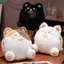 QEARY Calico Cat Đồ chơi sang trọng, Bông PP có túi cầm tay Gối sang trọng, Đồ chơi sang trọng thoải mái Smile Funny Kawaii Black Cat Sang trọng Búp bê sinh nhật Giáng sinh