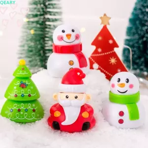 QEARY Giáng Sinh Kéo Lại Xe, Trang Trí Hoạt Hình Người Tuyết Đồ Chơi Ô Tô, Giải Thưởng Sinh Viên Cây Giáng Sinh Ông Già Dễ Thương Ông Già Noel Xe Đồ Chơi Túi Trẻ Em