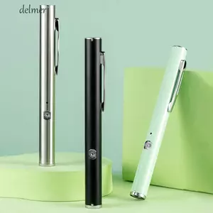 Đèn LED bút Mini DELMER, Đèn pin điều dưỡng di động bằng thép không gỉ, Đèn pin chẩn đoán có đèn kép USB có thể sạc lại Đèn pin LED đa chức năng Cắm trại ngoài trời