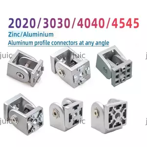 Đầu nối bản lề JUIC, Đầu nối khớp trục xoay linh hoạt, Cấu hình nhôm hợp kim kẽm Bản lề có thể điều chỉnh Đầu nối khớp linh hoạt Hồ sơ nhôm công nghiệp