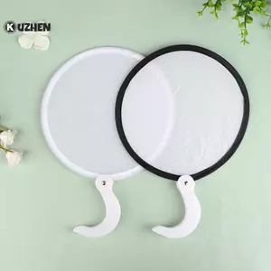 KUZHEN 1 Di Động Có Thể Gập Lại nk Quạt Tròn Đơn Giản Mùa Hè Mini Cầm Tay Quạt Trang Trí Thủ Công DIY Tranh Khiêu Vũ Quạt Trang Trí HOT