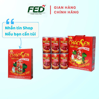 Cháo đậu đỏ Minh Trung 365g - Cháo Đậu Đỏ 6 (combo 6 lon) - FED