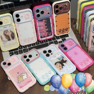 Cặp đôi màu sắc tương phản cửa sổ lớn phù hợp cho vỏ điện thoại di động Apple 17 iphone16 / 15 / 13 trong suốt 14 vỏ mềm 12 phụ nữ