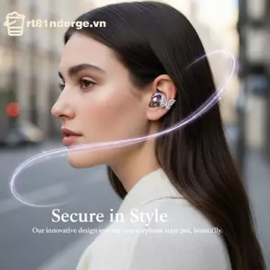 GE Kẹp Tai Cá Tính 1 Cặp Tai Nghe Kim Cương Giả Phụ Kiện Bule Giữ An Toàn Cho Phong Cách Hoạt Động VN