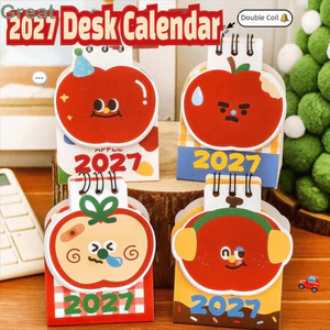 Lịch để bàn TUYỆT VỜI 2027, Lịch đứng hình dạng cuộn dây, Lịch ghi nhớ Mini bền bỉ Đồ dùng học tập