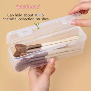 Hộp đựng cọ mỹ phẩm di động du lịch Vỏ bụi trong suốt nhỏ cho bàn chải phấn má hồng Phấn mắt Bàn chải lông mày