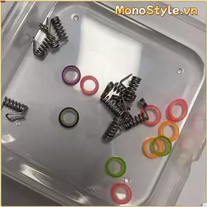 MONOSTYLE 10 Chiếc Mồi Tôm Sống Móc Lò Xo, Chống Ăn Mòn Bền Đẹp Chống Ăn Mòn Thép carbon Cao Su Pickerel Wacky Weedless Worm Tôm Móc Phụ Kiện Câu Cá Biển