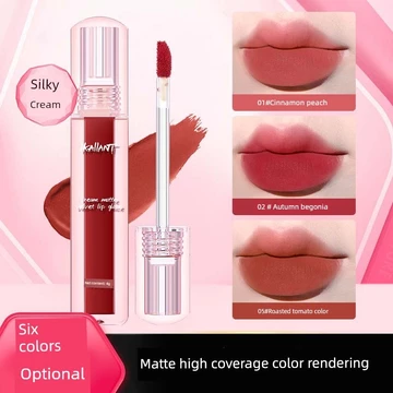 son bóng chính hãng son bóng lì lâu trôi C Lauder Cream Matte Velvet Lip Glaze Matte Lip Glaze Trang Điểm Trơn Làm Trắng Trang Điểm Không Dễ Dính Cốc Son Môi Nữ Lip Glos