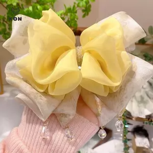 Kẹp Tóc Hình Nơ Vuốt Lông Tơ Kẹp Phụ Kiện Tóc Cho Ba Of The Head [Mina]
