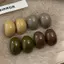 PNPIA- Bông tai bán nguyệt bằng nhựa Tinh tế Vintage Chunky Ellipse Bông tai hình học Không phai Trang sức thời trang cho phụ nữ đi chơi cuối tuần