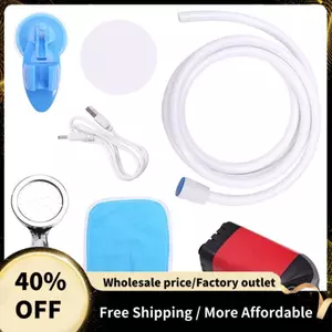 Máy bơm vòi hoa sen điện cắm trại di động IPX7 chống nước có màn hình hiển thị nhiệt độ để đi bộ đường dài, ba lô