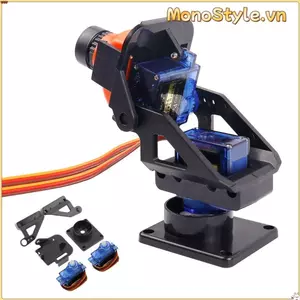 MONOSTYLE 1 Bộ PTZ hai trục, SG90 MG90s 9g PTZ với 2 bánh lái Servo Pan Tilt, Mô hình trên không siêu âm Rc Bộ phận máy bay gắn camera FPV Phụ kiện hỗ trợ máy ảnh
